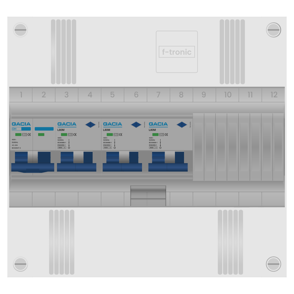 Groepenkast PV-ready 63A 1 fase 3 alamat 1 rij