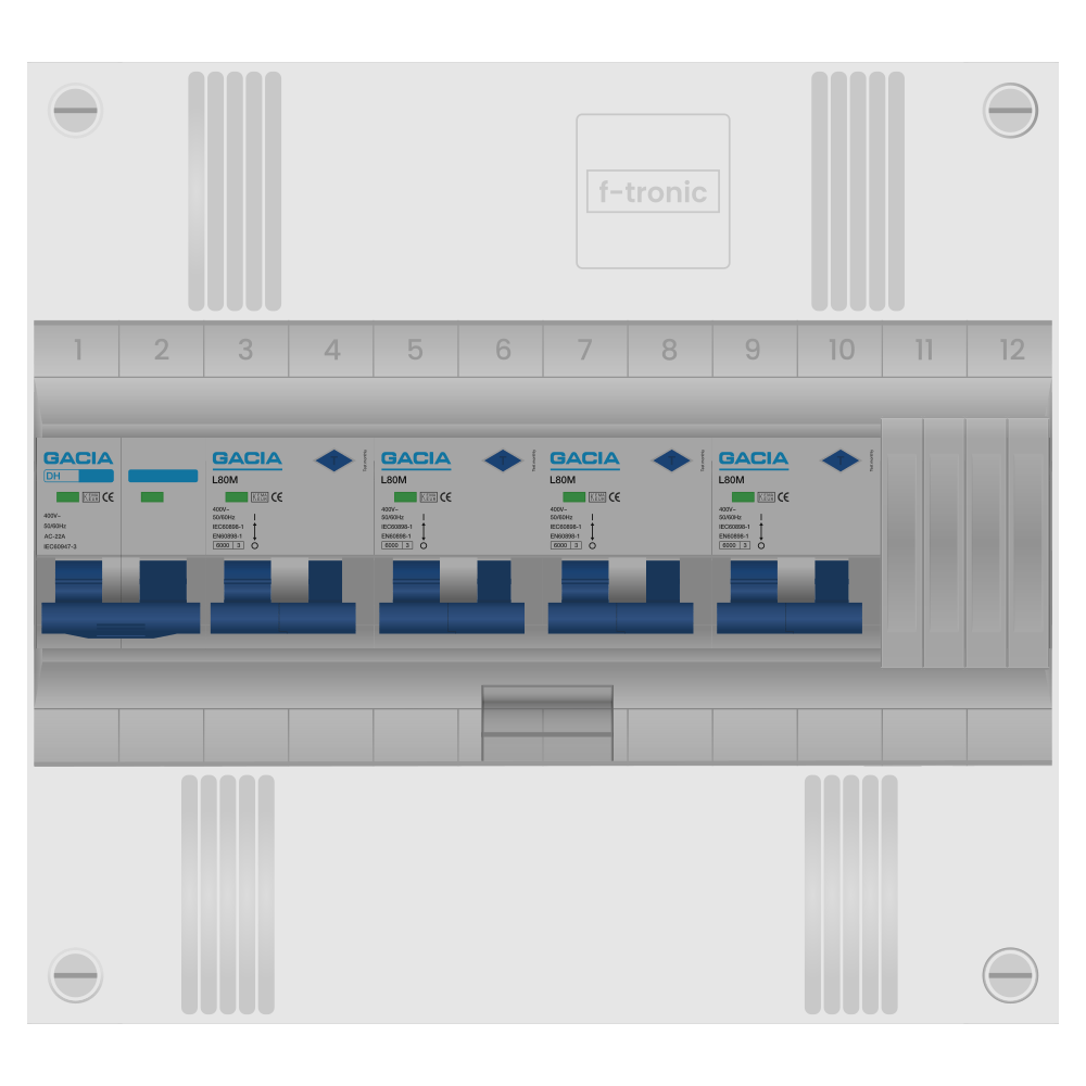 Groepenkast PV-ready 63A 1 fase 4 alamat 1 rij