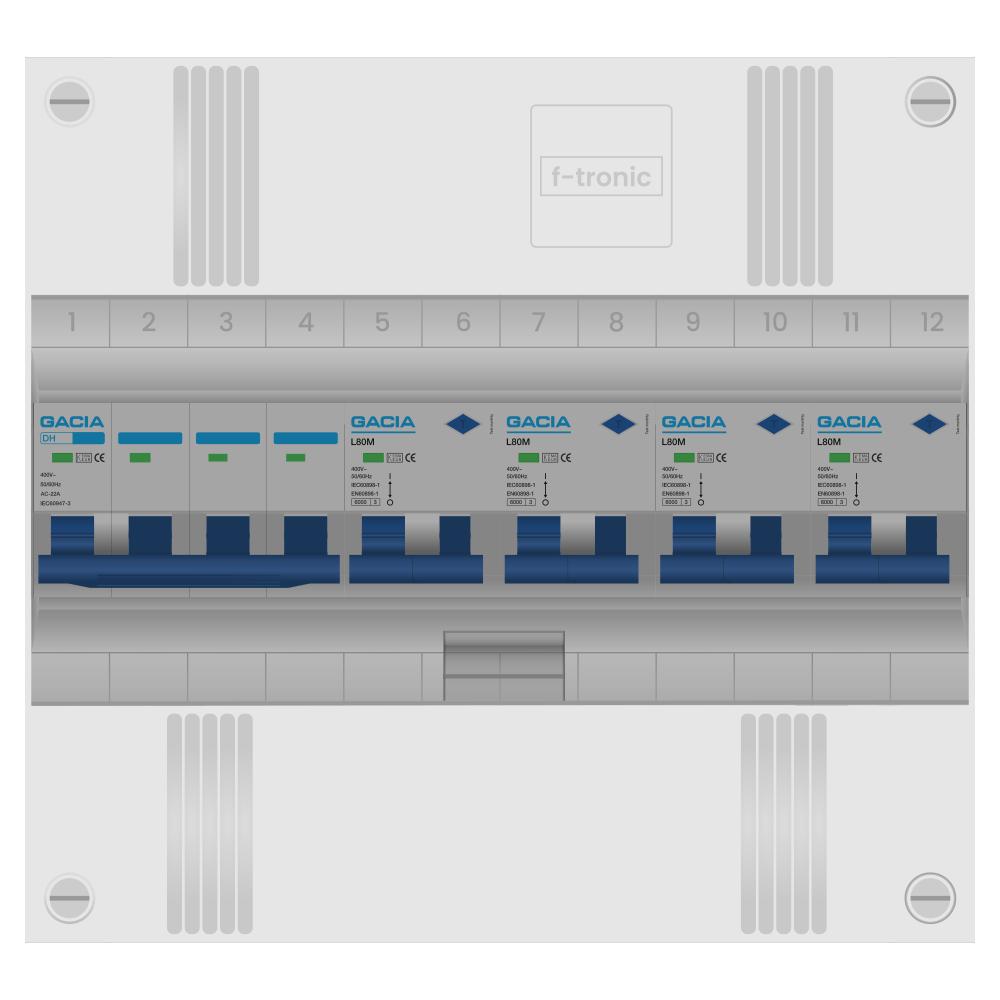 Groepenkast PV-ready 63A 3 fase 4 alamat 1 rij