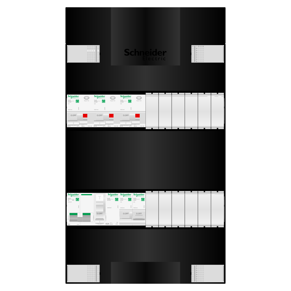 Groepenkast 1 fase 3 alamat + kookgroep Resi9