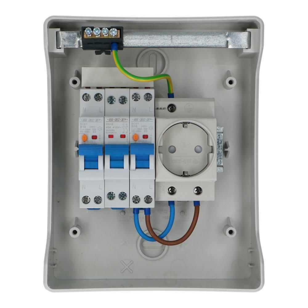 PV verdeler Green-line 1xwcd Aardlekautomaat 16A B 30mA