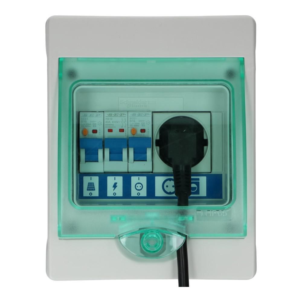 PV verdeler Green-line 1xwcd Aardlekautomaat 16A B 100mA