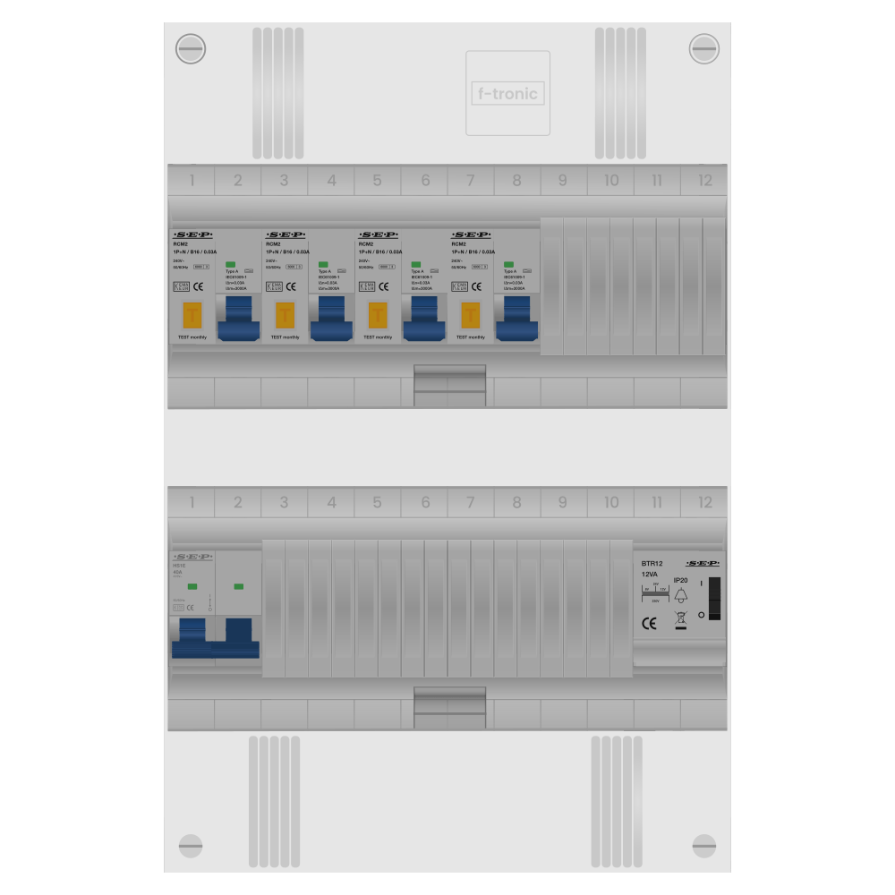 SEP Pro Groepenkast 1 fase 4 alamat + beltrafo