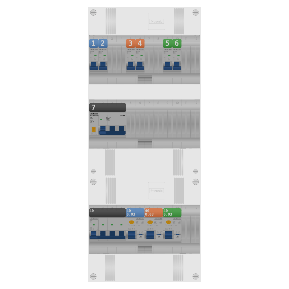 SEP Pro Groepenkast 3 fase 6 groepen + kracht