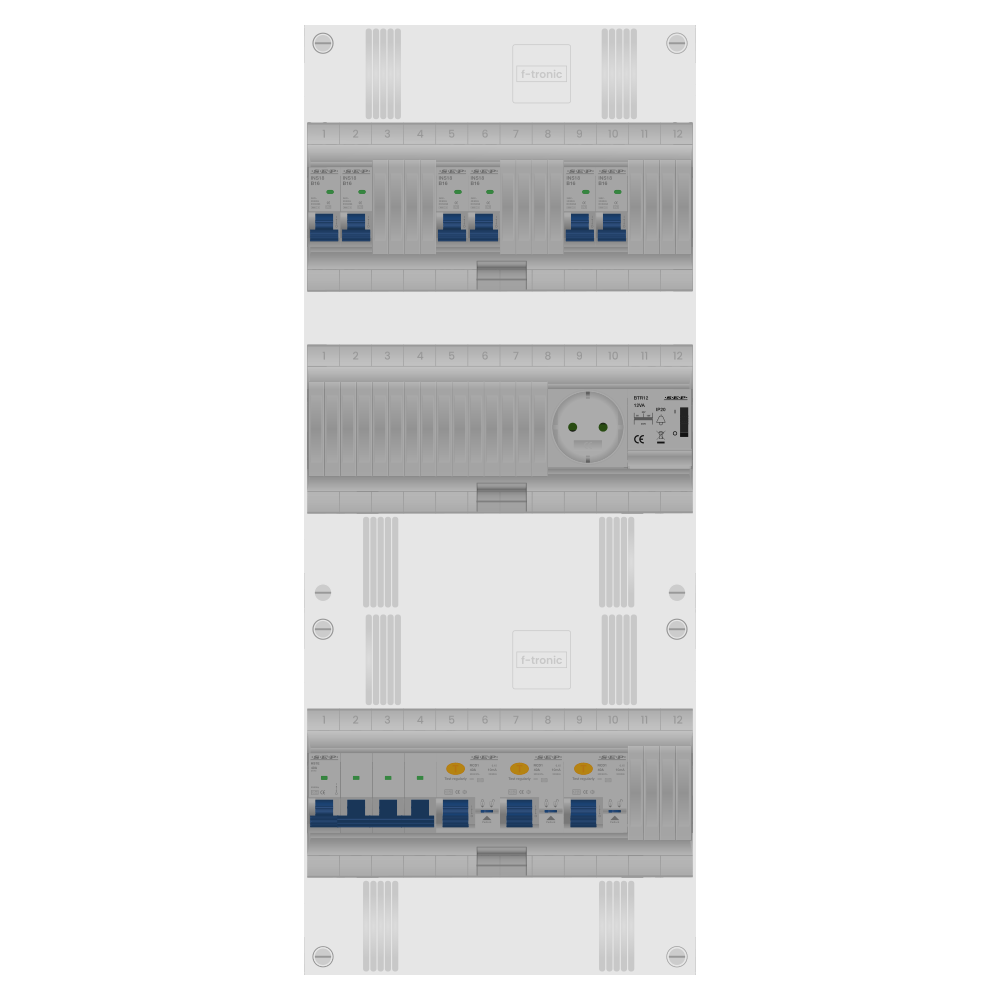 SEP Pro Groepenkast 3 fase 6 groepen + beltrafo + wcd