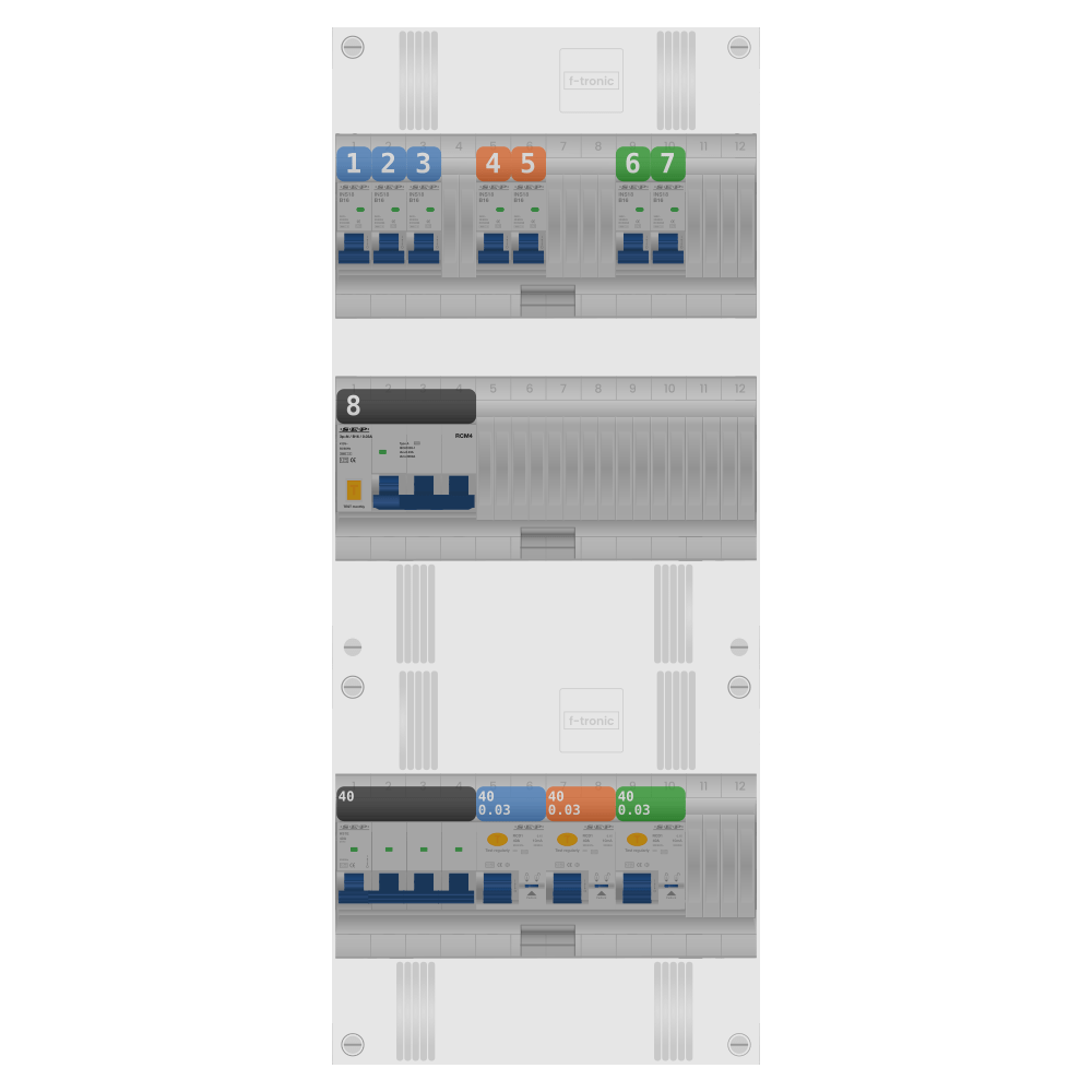 SEP Pro Groepenkast 3 fase 7 groepen + kracht