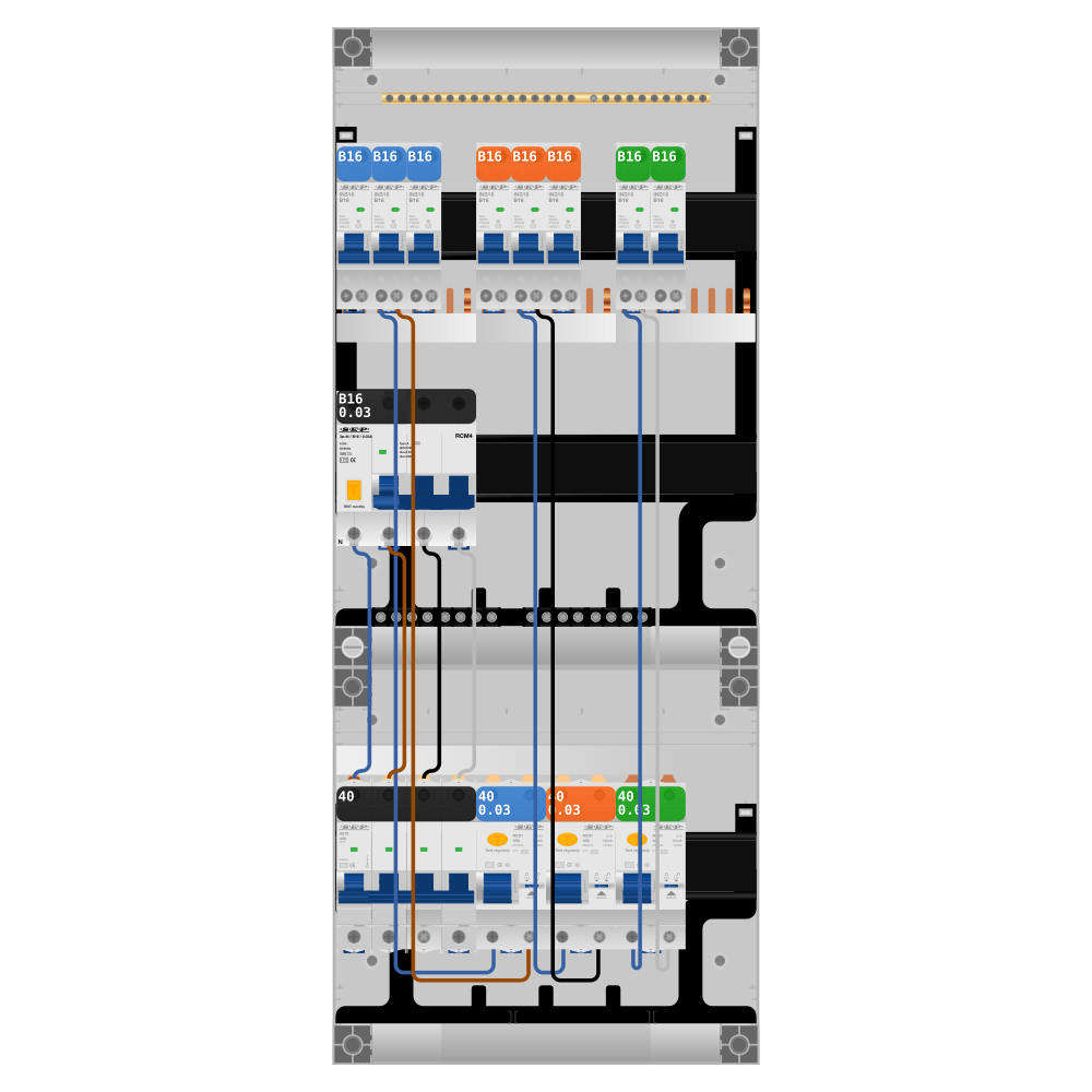 SEP Pro Groepenkast 3 fase 8 groepen + kracht