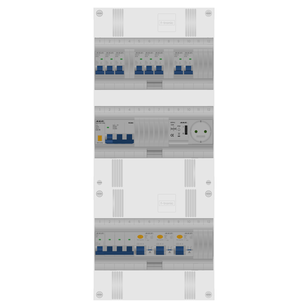 SEP Pro Groepenkast 3 fase 8 groepen + beltrafo + wcd + kracht