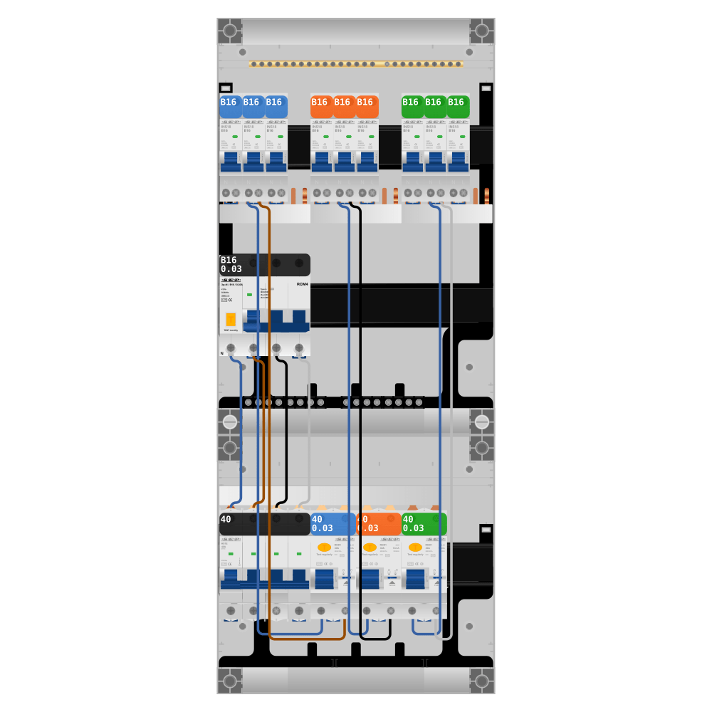 SEP Pro Groepenkast 3 fase 9 groepen + kracht