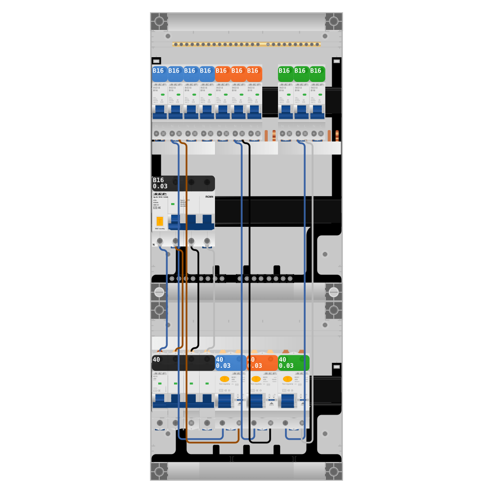 SEP Pro Groepenkast 3 fase 10 groepen + kracht