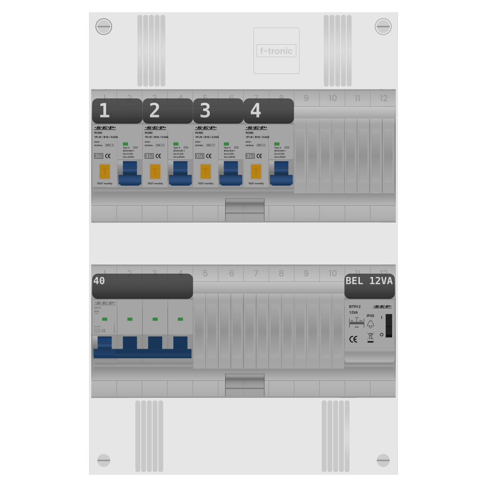 SEP Pro Groepenkast 3 fase 4 alamat + beltrafo