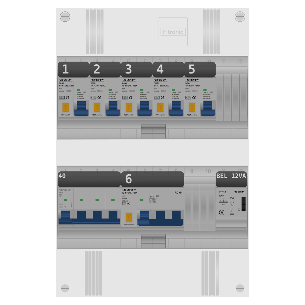 SEP Pro Groepenkast 3 fase 5 alamat + beltrafo + kracht