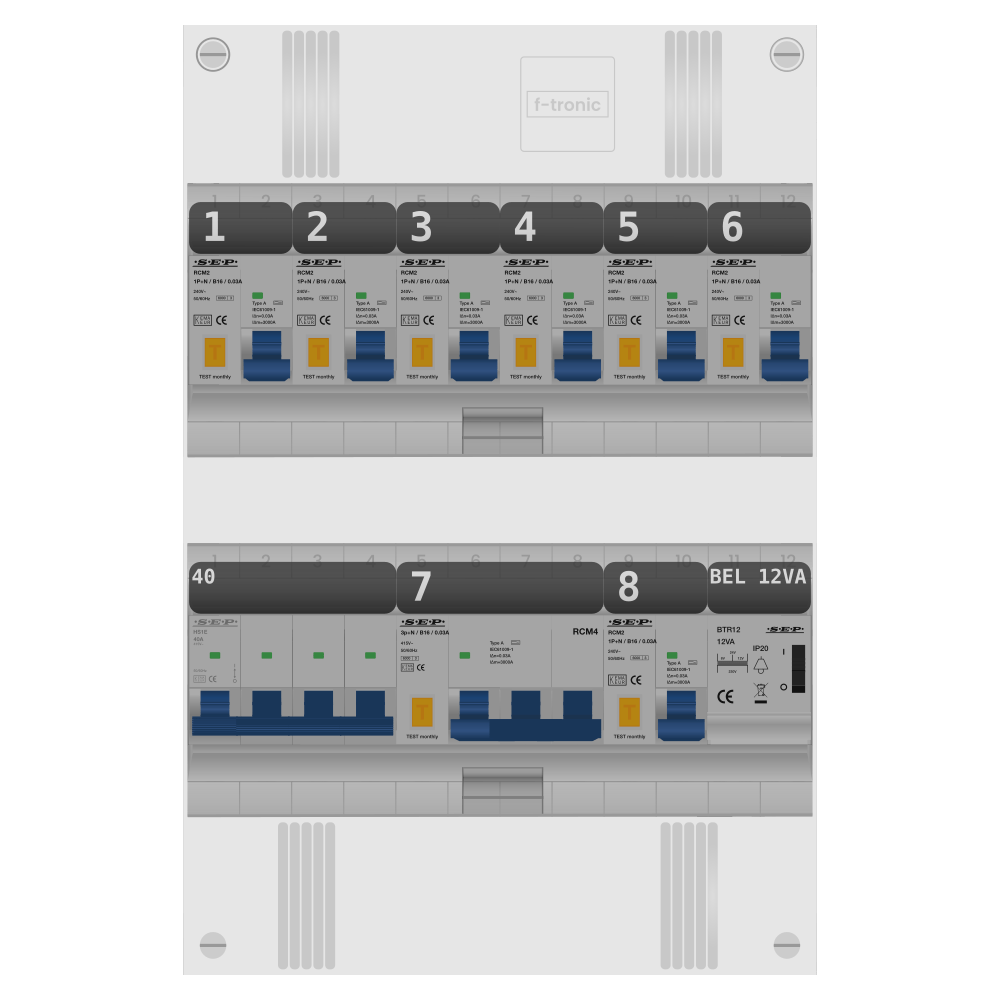 SEP Pro Groepenkast 3 fase 7 alamat + beltrafo + kracht