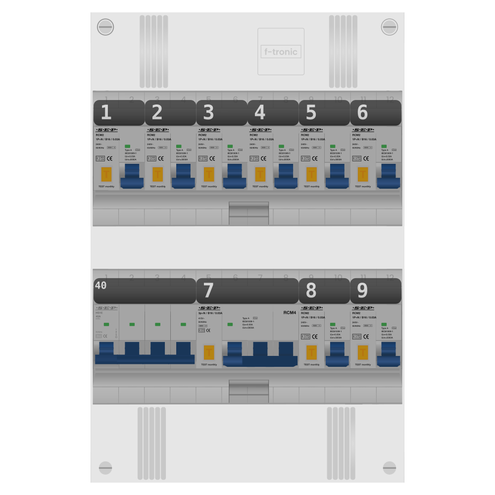 SEP Pro Groepenkast 3 fase 8 alamat + kracht
