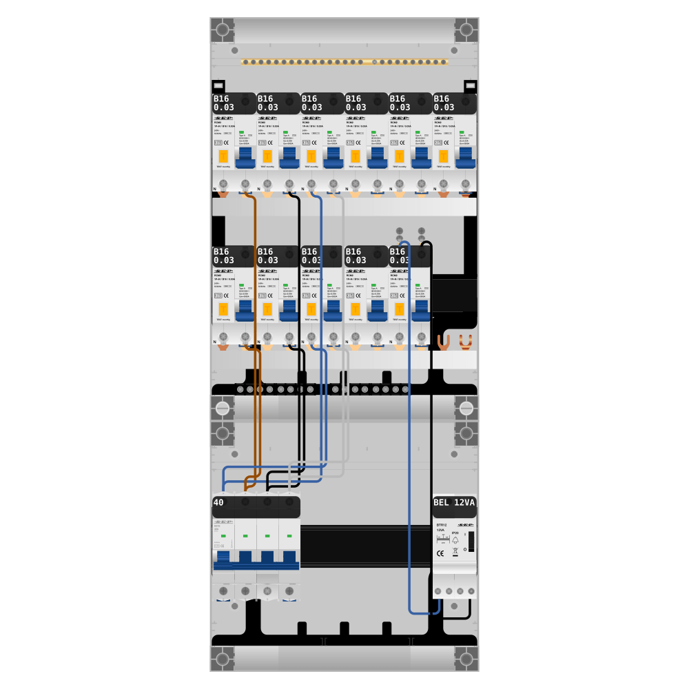 SEP Pro Groepenkast 3 fase 11 alamat + beltrafo
