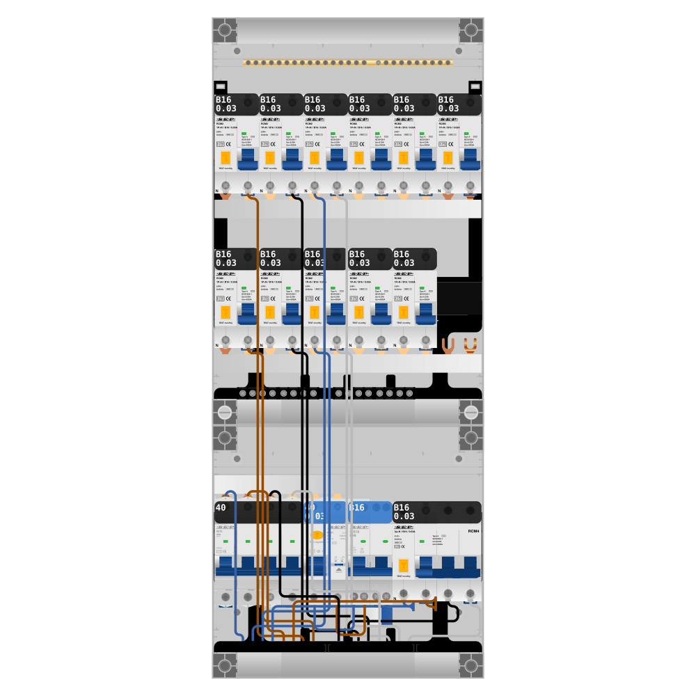 SEP Pro Groepenkast 3 fase 11 alamat + kookgroep + kracht