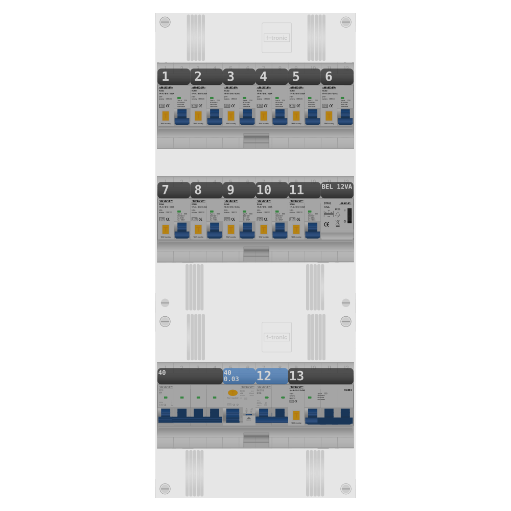 SEP Pro Groepenkast 3 fase 11 alamat + beltrafo + kookgroep + kracht
