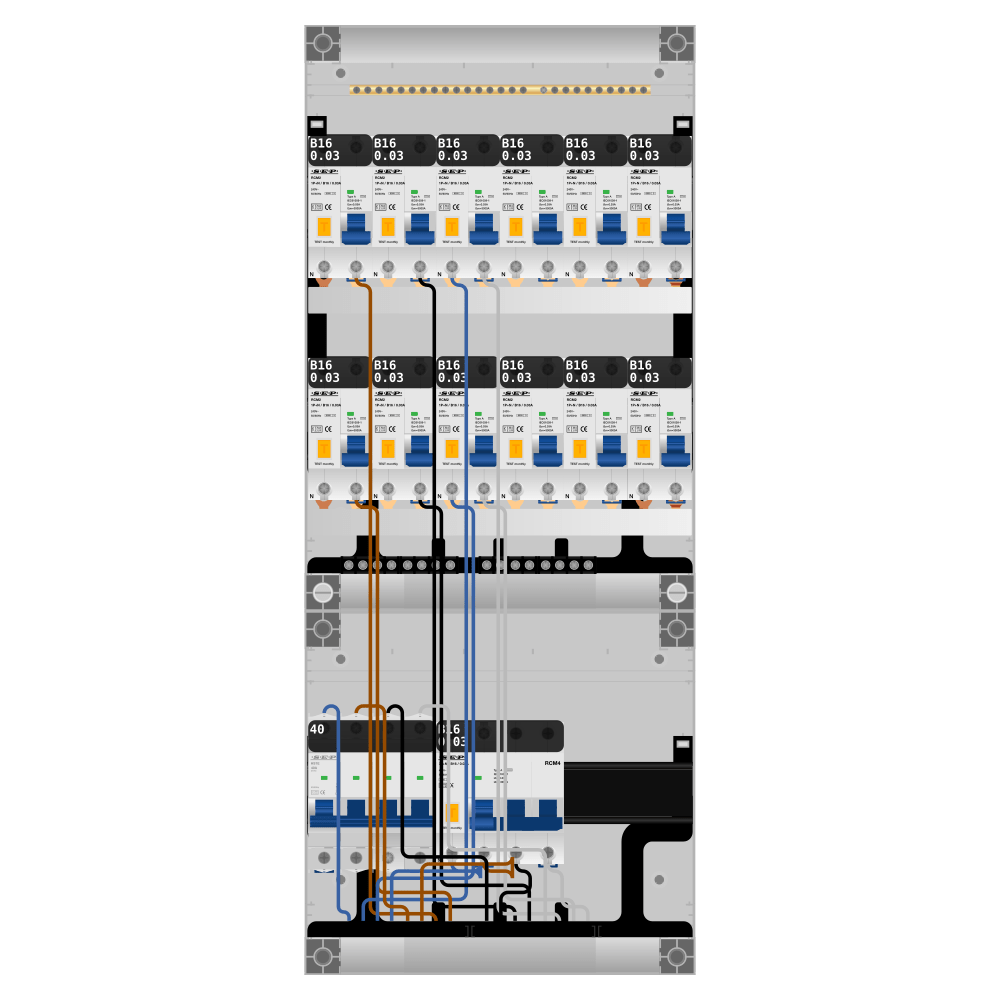 SEP Pro Groepenkast 3 fase 12 alamat + kracht