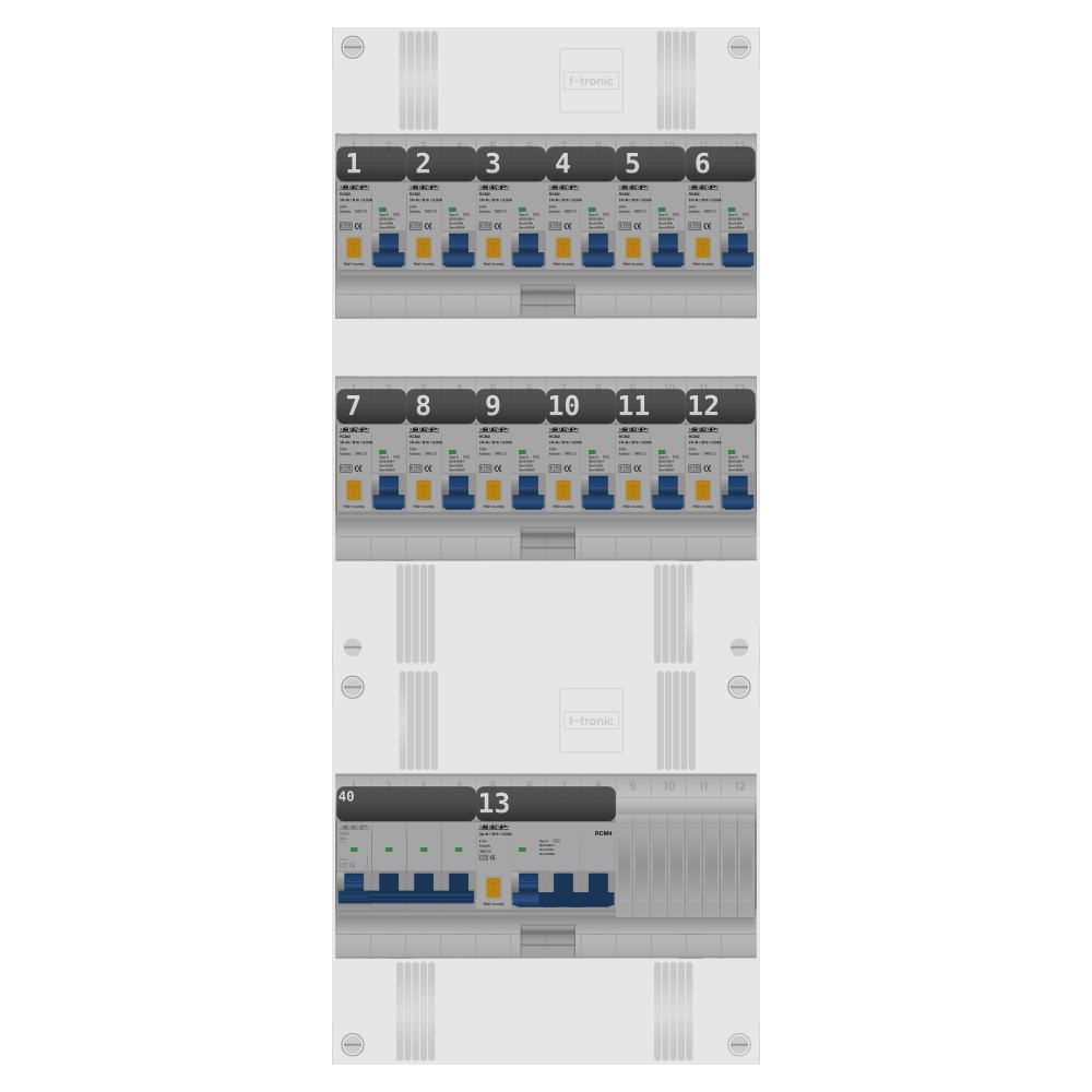 SEP Pro Groepenkast 3 fase 12 alamat + kracht
