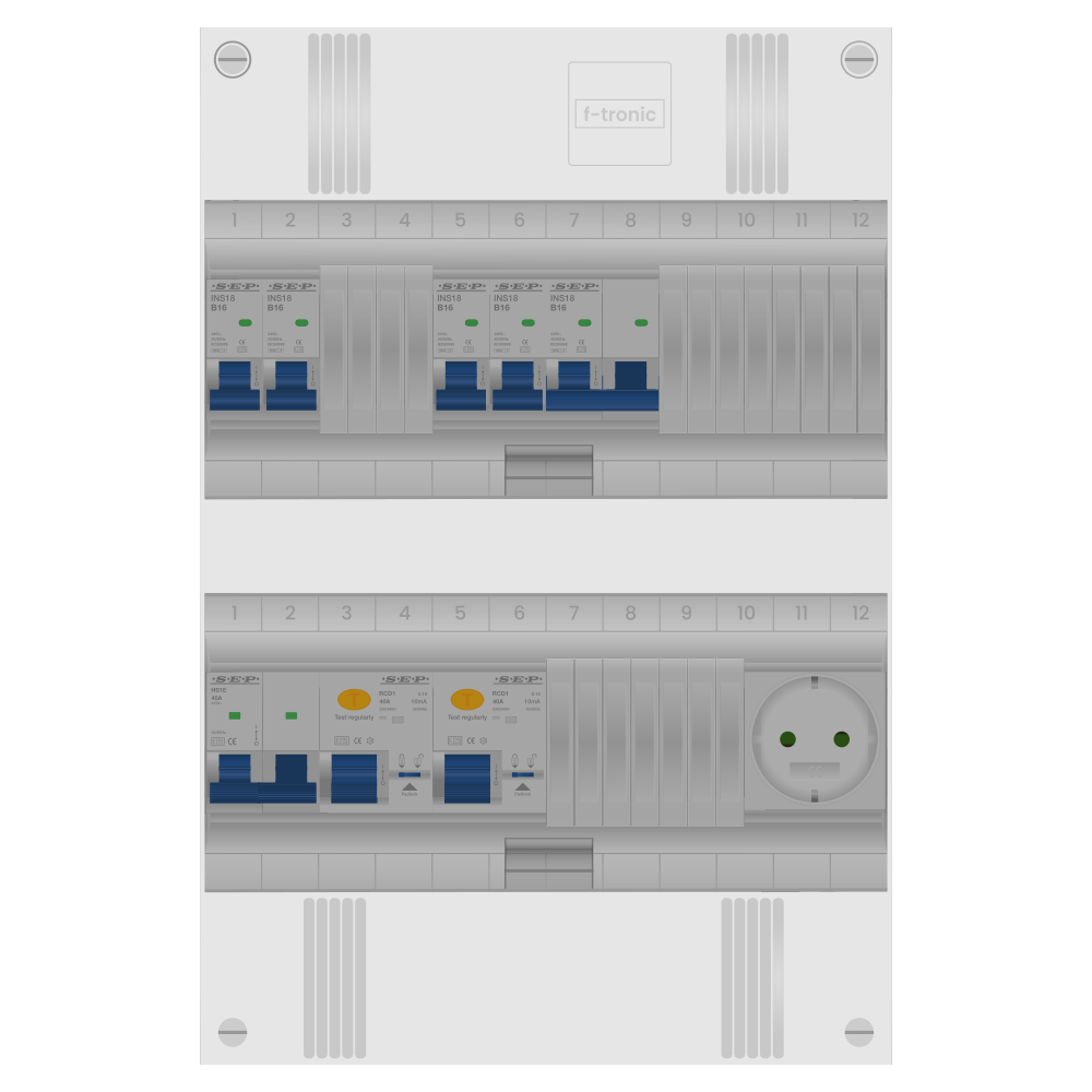 SEP Pro Groepenkast PV-ready 63A 1 fase 4 groepen + wcd + kookgroep