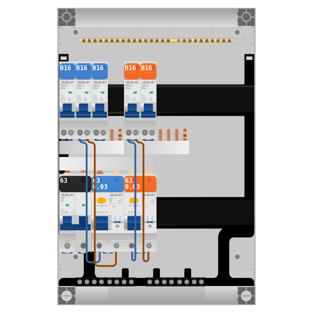 SEP Pro Groepenkast PV-ready 63A 1 fase 5 groepen