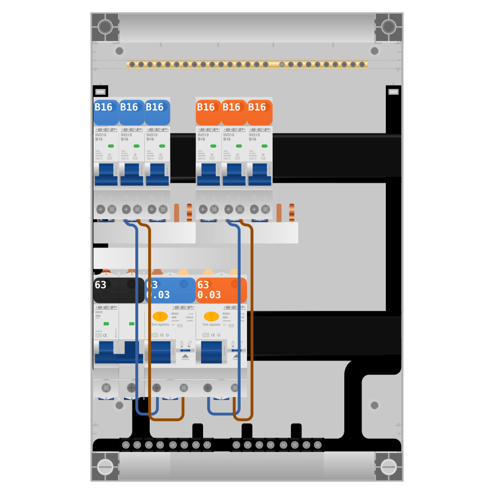 SEP Pro Groepenkast PV-ready 63A 1 fase 6 groepen