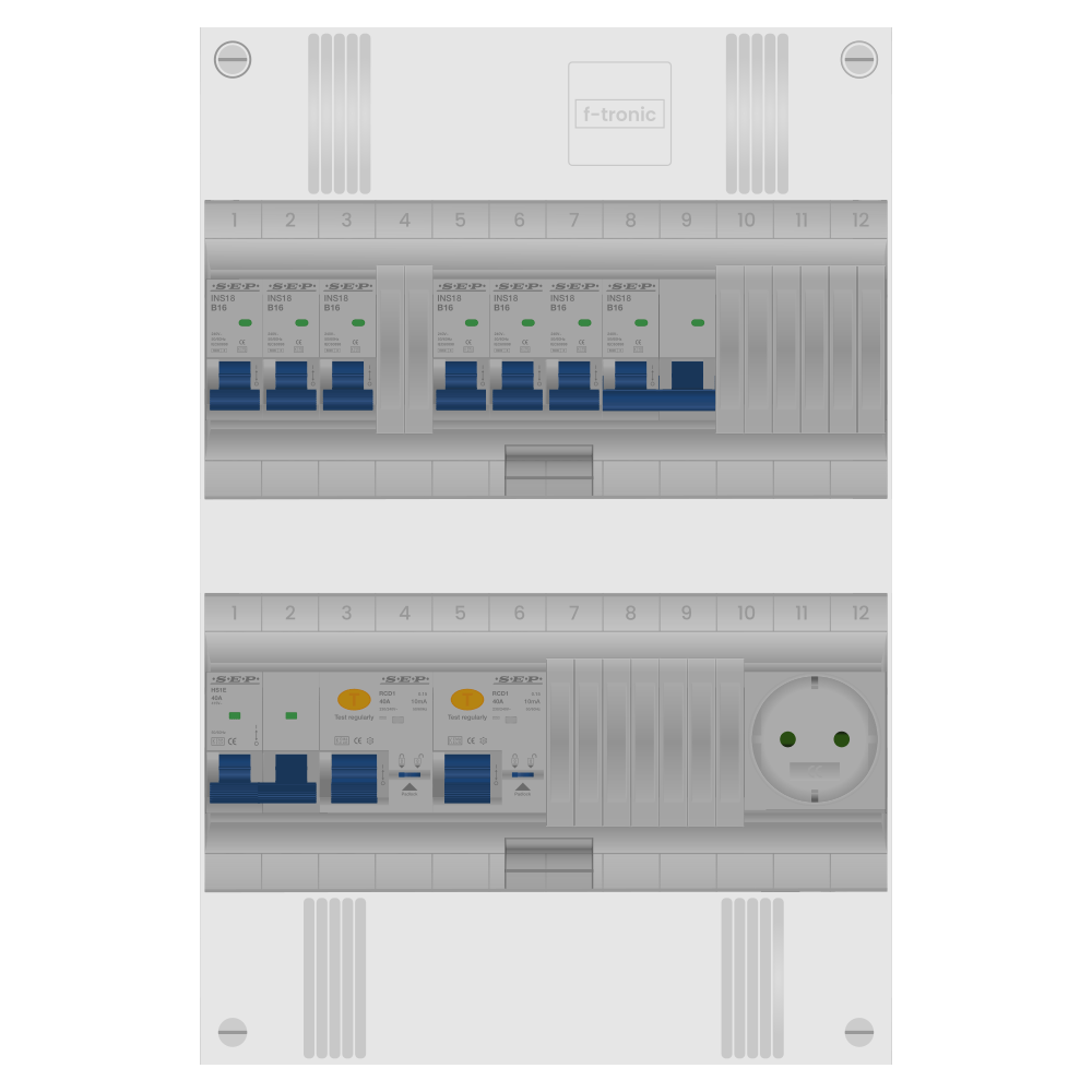 SEP Pro Groepenkast PV-ready 63A 1 fase 6 groepen + wcd + kookgroep
