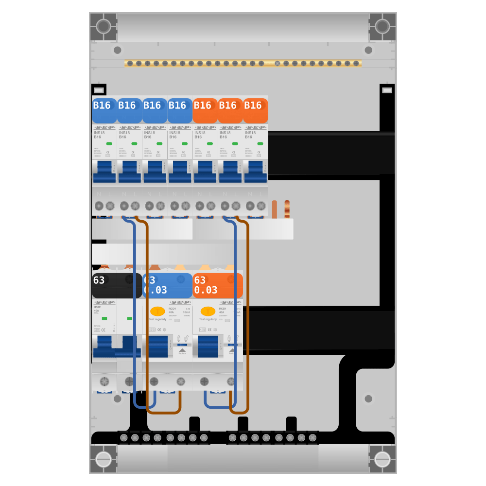 SEP Pro Groepenkast PV-ready 63A 1 fase 7 groepen