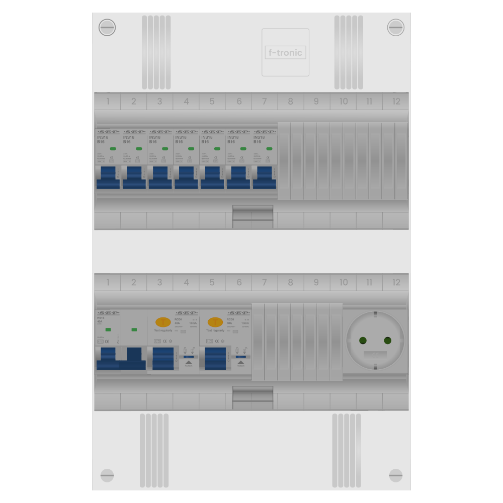 SEP Pro Groepenkast PV-ready 63A 1 fase 7 groepen + wcd