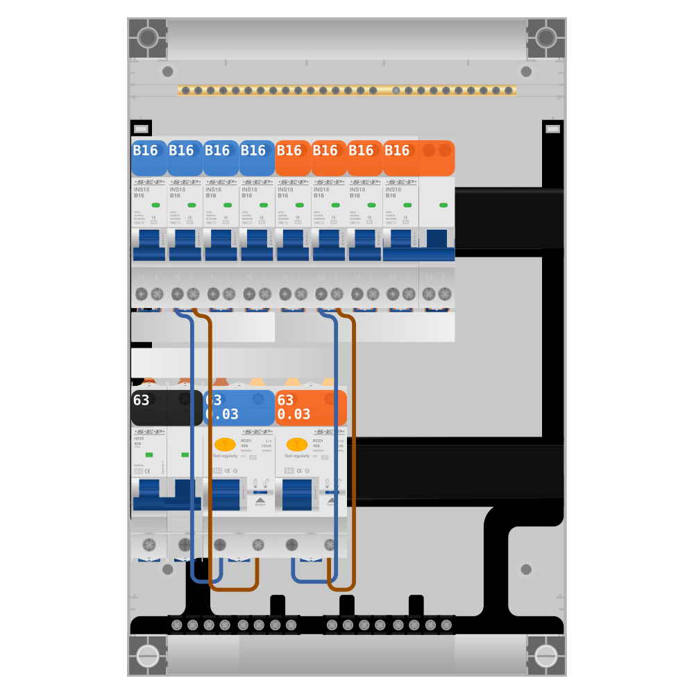 SEP Pro Groepenkast PV-ready 63A 1 fase 7 groepen + kookgroep