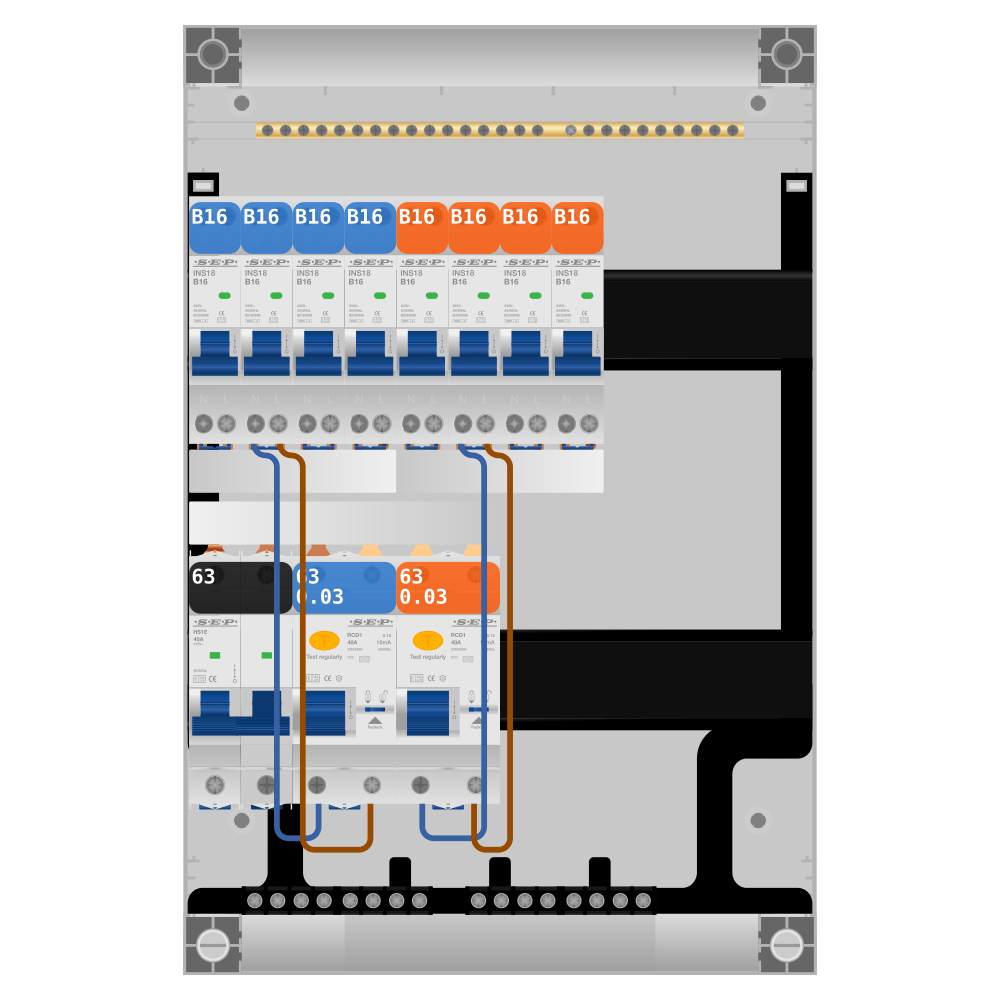 SEP Pro Groepenkast PV-ready 63A 1 fase 8 groepen
