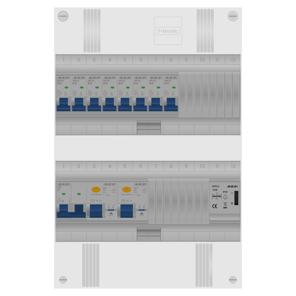 SEP Pro Groepenkast PV-ready 63A 1 fase 8 groepen + beltrafo