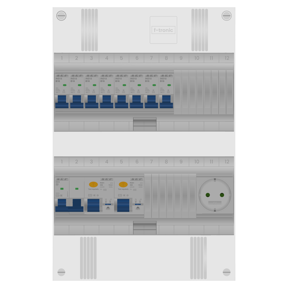 SEP Pro Groepenkast PV-ready 63A 1 fase 8 groepen + wcd