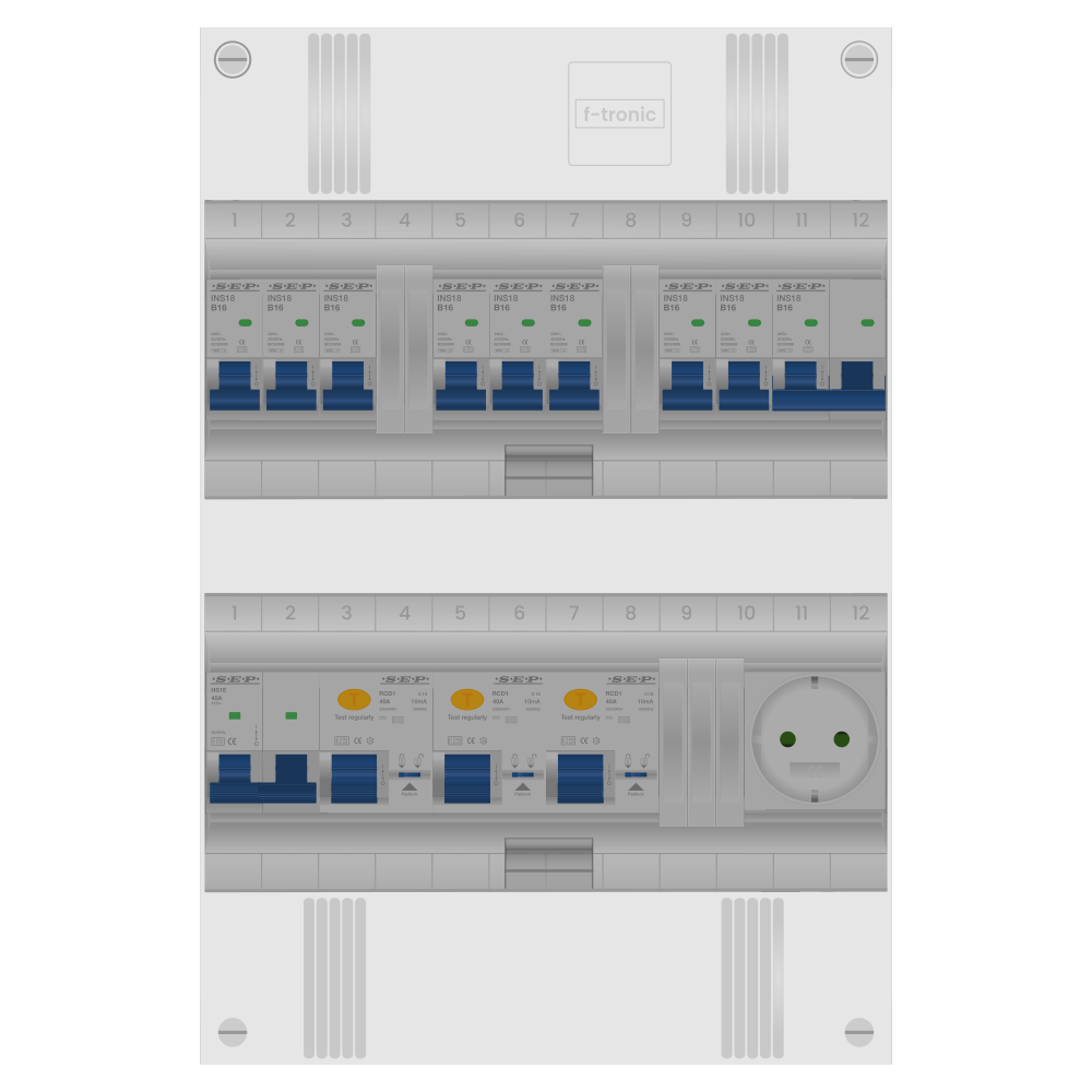 SEP Pro Groepenkast PV-ready 63A 1 fase 8 groepen + wcd + kookgroep
