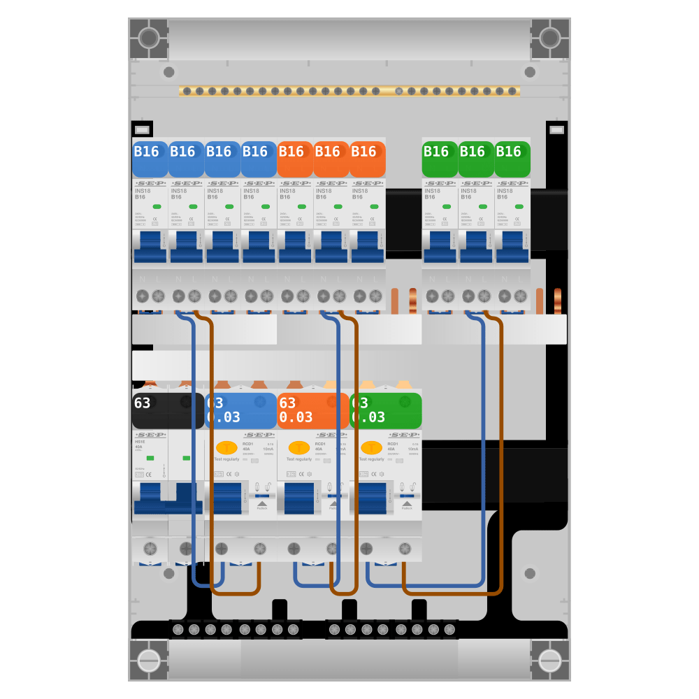 SEP Pro Groepenkast PV-ready 63A 1 fase 10 groepen