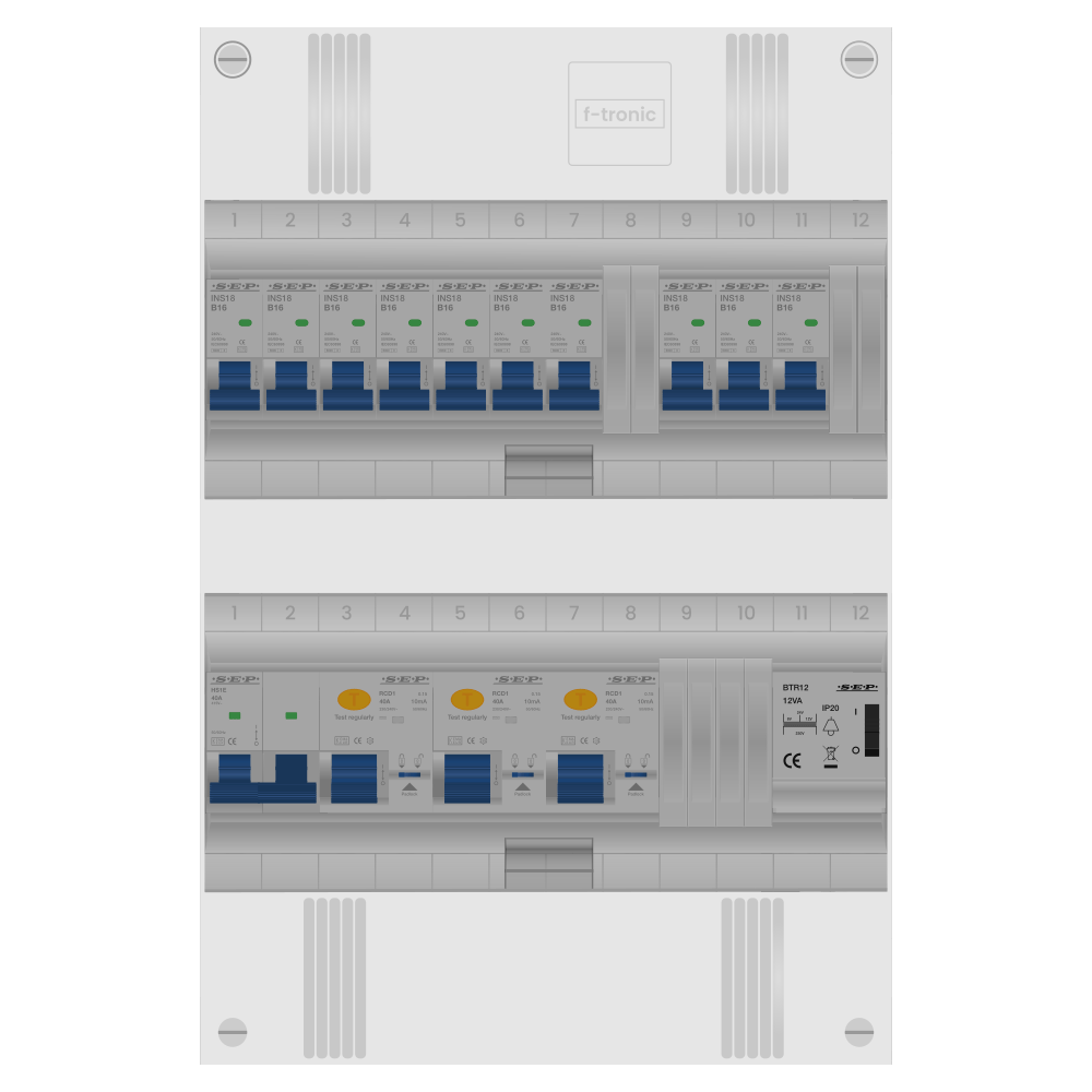 SEP Pro Groepenkast PV-ready 63A 1 fase 10 groepen + beltrafo