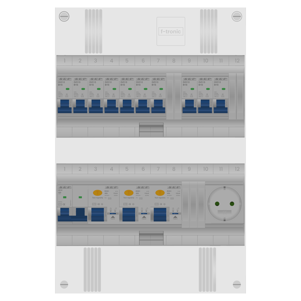 SEP Pro Groepenkast PV-ready 63A 1 fase 10 groepen + wcd