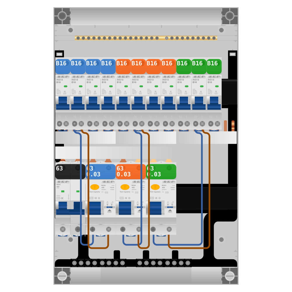 SEP Pro Groepenkast PV-ready 63A 1 fase 11 groepen