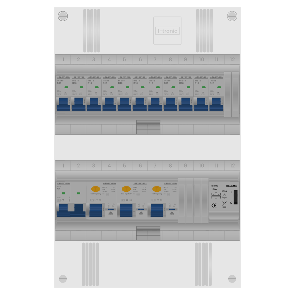 SEP Pro Groepenkast PV-ready 63A 1 fase 11 groepen + beltrafo