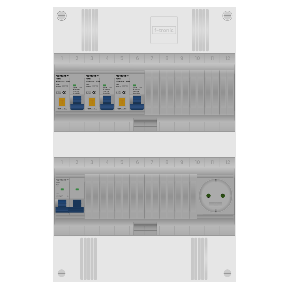 SEP Pro Groepenkast PV-ready 63A 1 fase 3 alamat + wcd