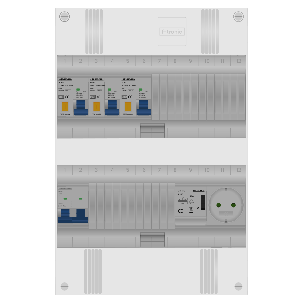 SEP Pro Groepenkast PV-ready 63A 1 fase 3 alamat + beltrafo + wcd