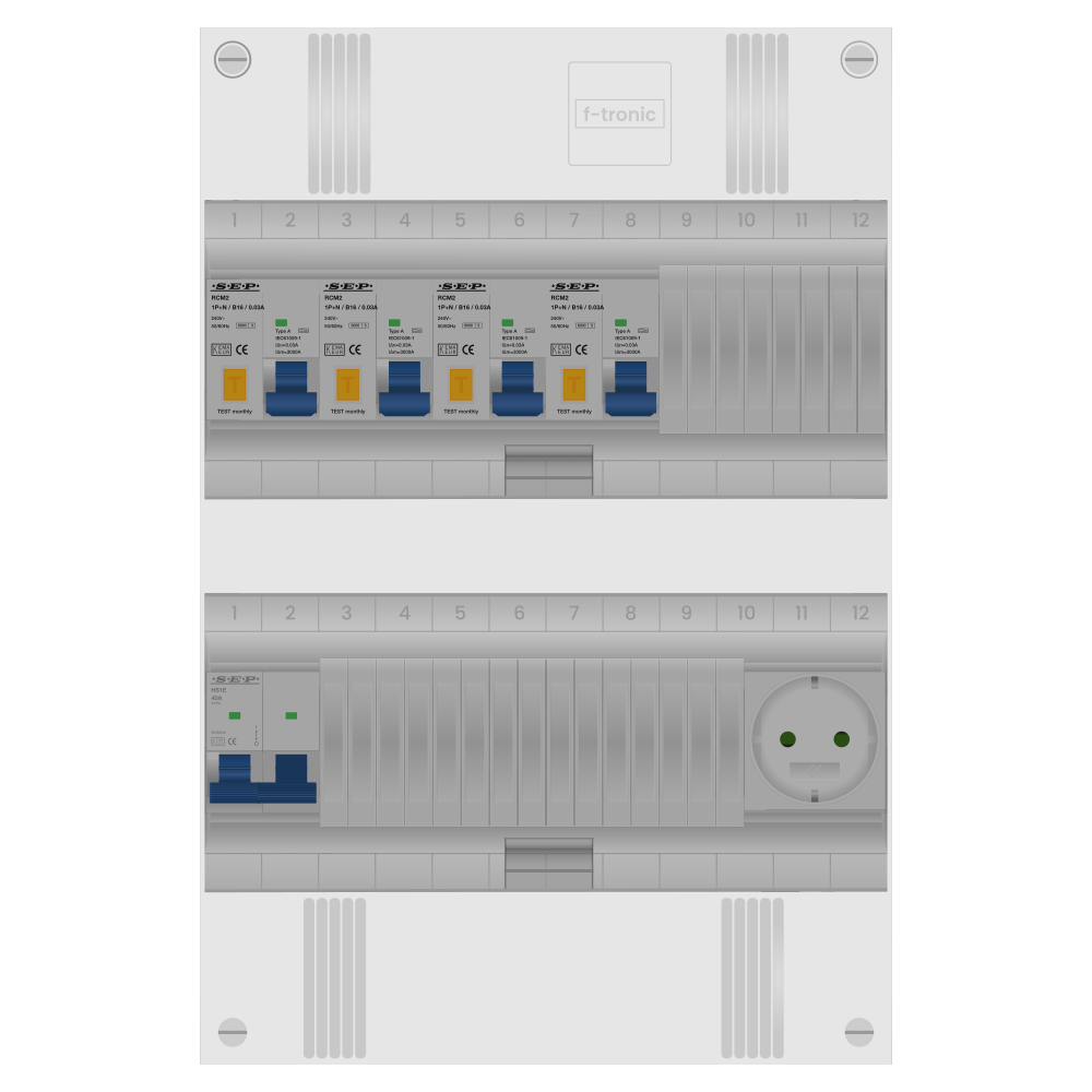 SEP Pro Groepenkast PV-ready 63A 1 fase 4 alamat + wcd