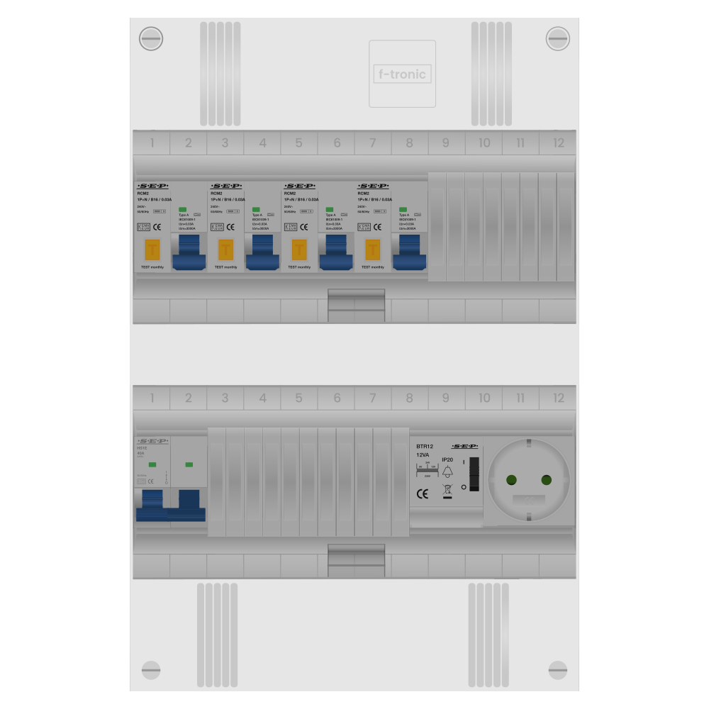 SEP Pro Groepenkast PV-ready 63A 1 fase 4 alamat + beltrafo + wcd