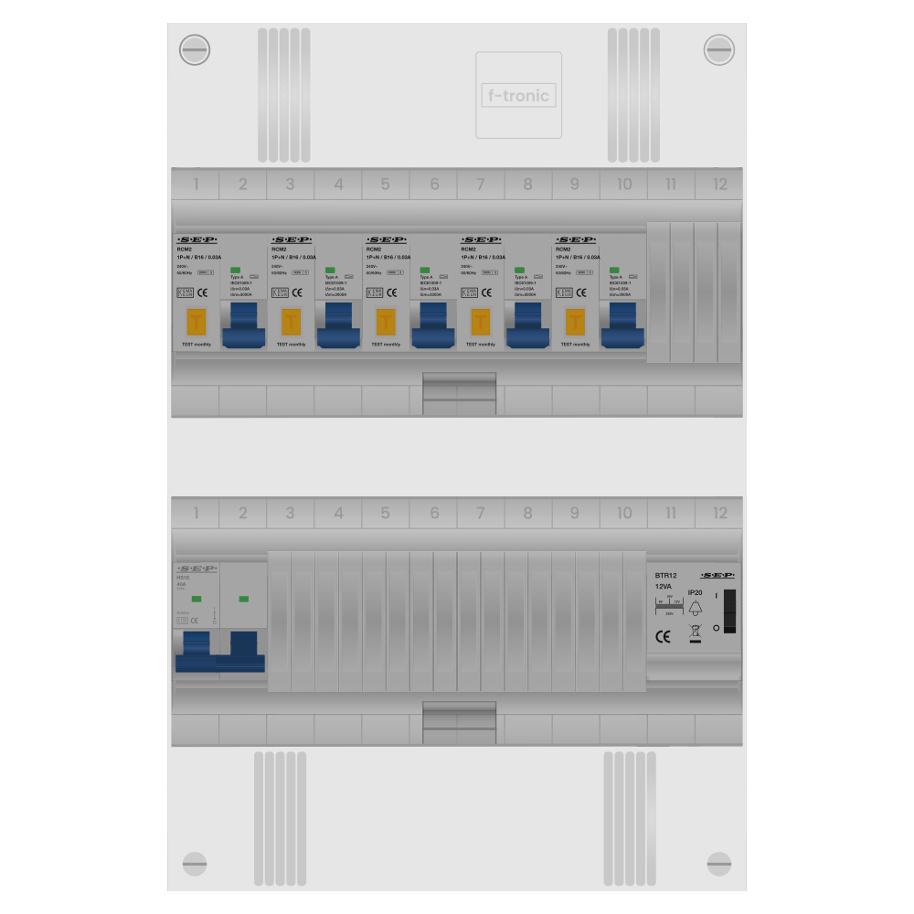 SEP Pro Groepenkast PV-ready 63A 1 fase 5 alamat + beltrafo