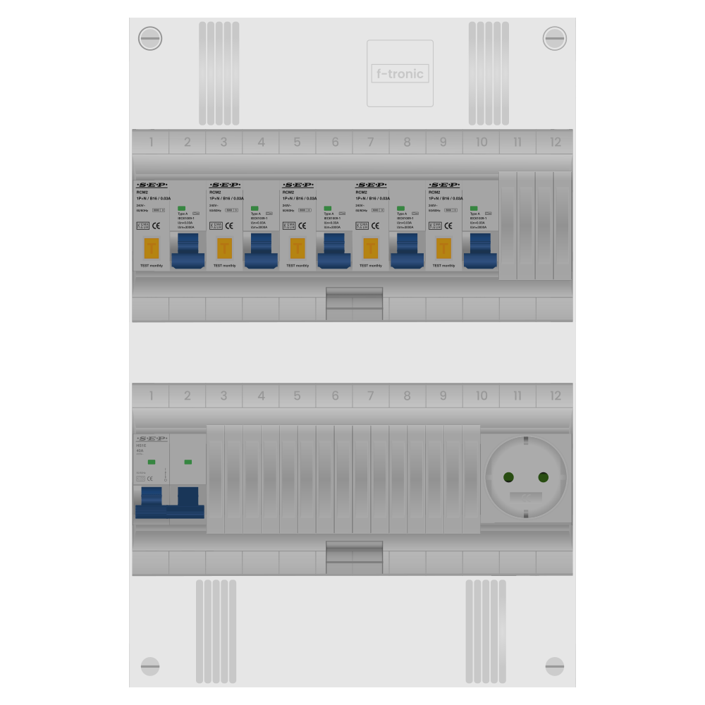 SEP Pro Groepenkast PV-ready 63A 1 fase 5 alamat + wcd