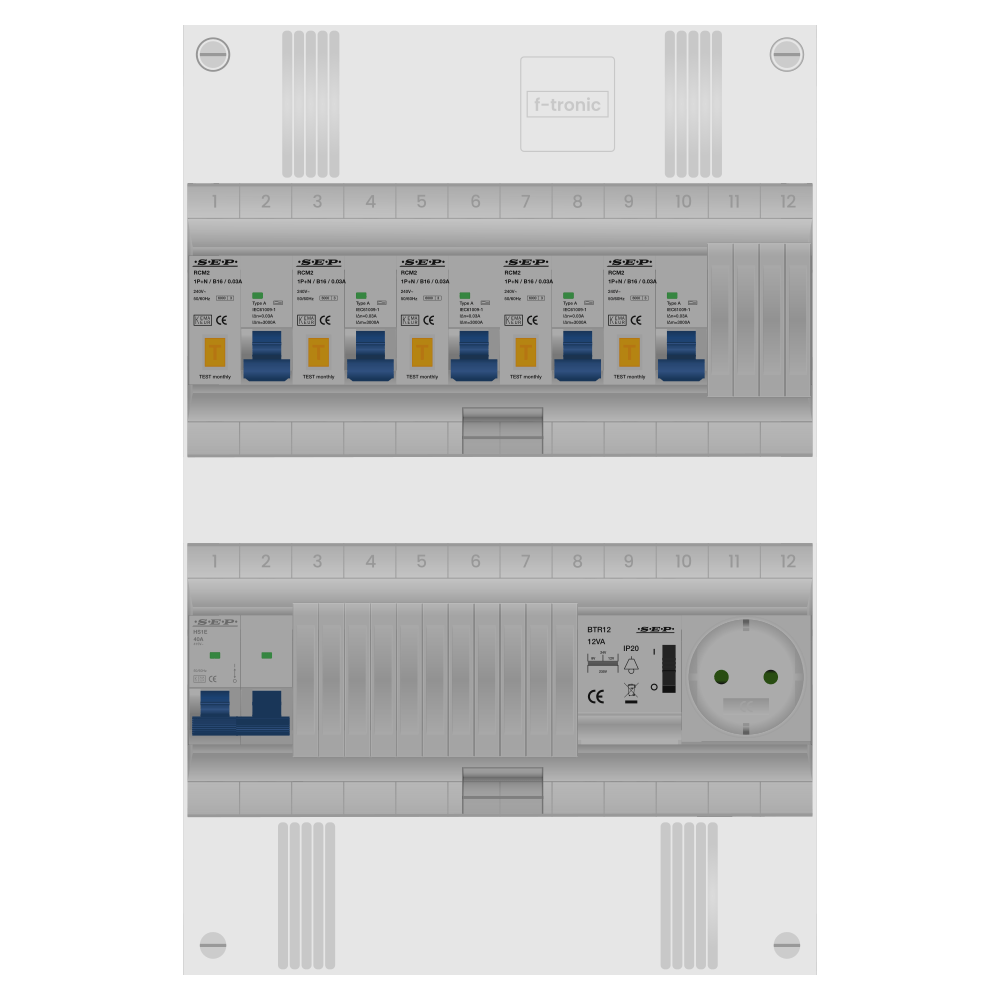 SEP Pro Groepenkast PV-ready 63A 1 fase 5 alamat + beltrafo + wcd
