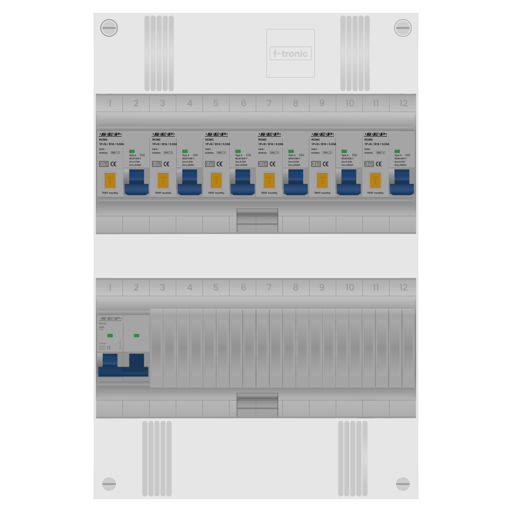 SEP Pro Groepenkast PV-ready 63A 1 fase 6 alama