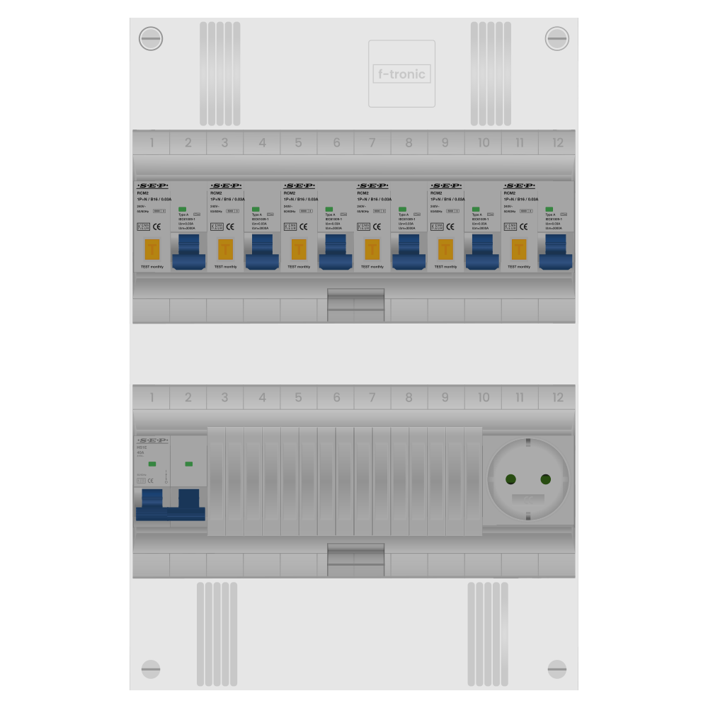 SEP Pro Groepenkast PV-ready 63A 1 fase 6 alamat + wcd