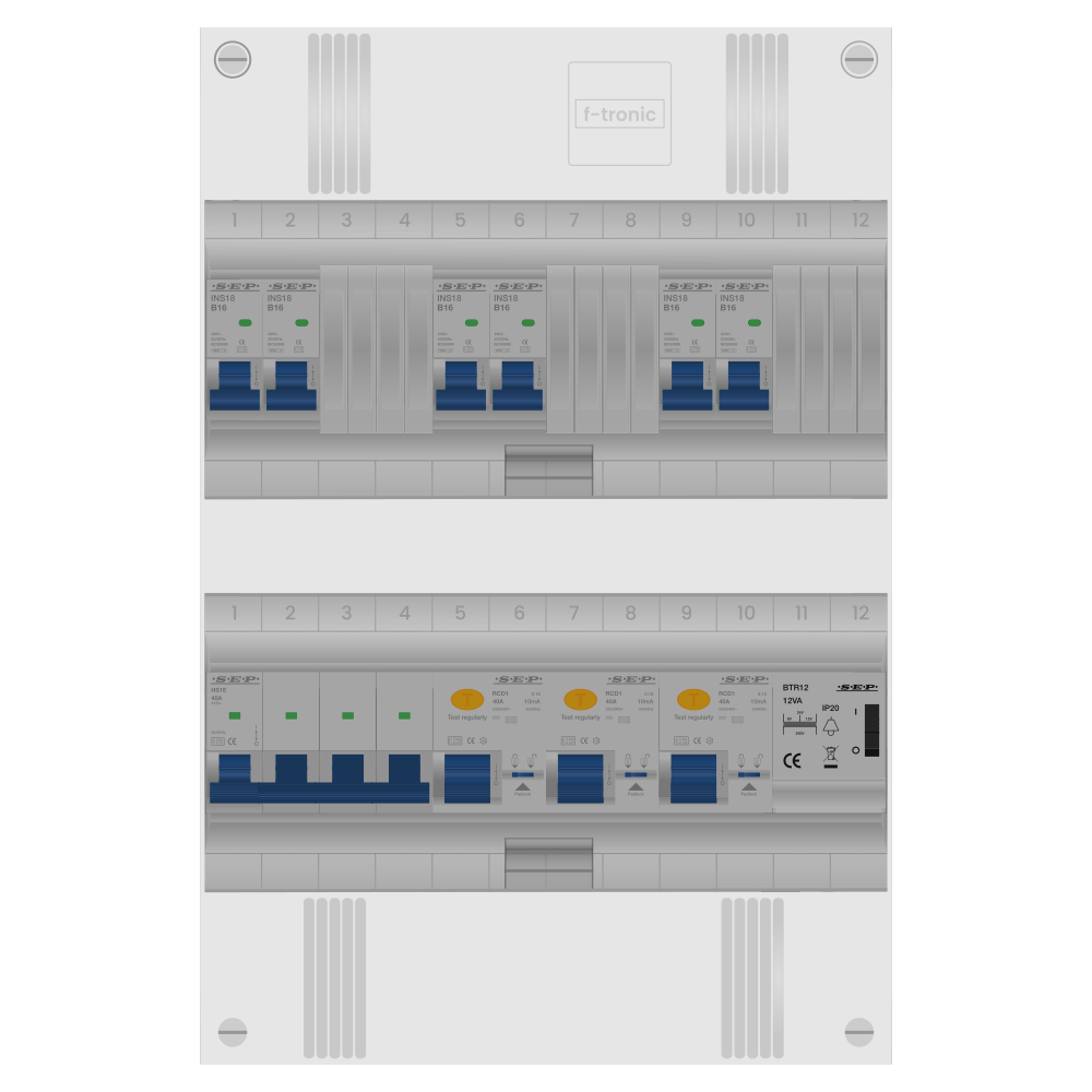 SEP Pro Groepenkast PV-ready 63A 3 fase 6 groepen + beltrafo