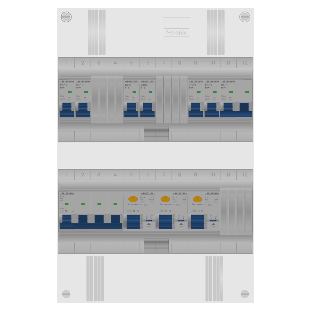 SEP Pro Groepenkast PV-ready 63A 3 fase 6 groepen + kookgroep